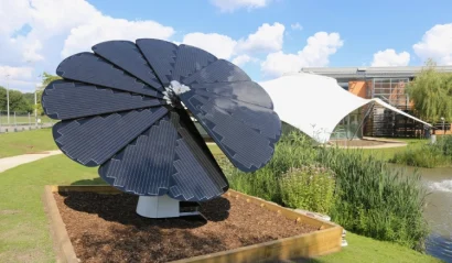 Smartflower dual-axis solar tracker installed by IAN in the UAE
